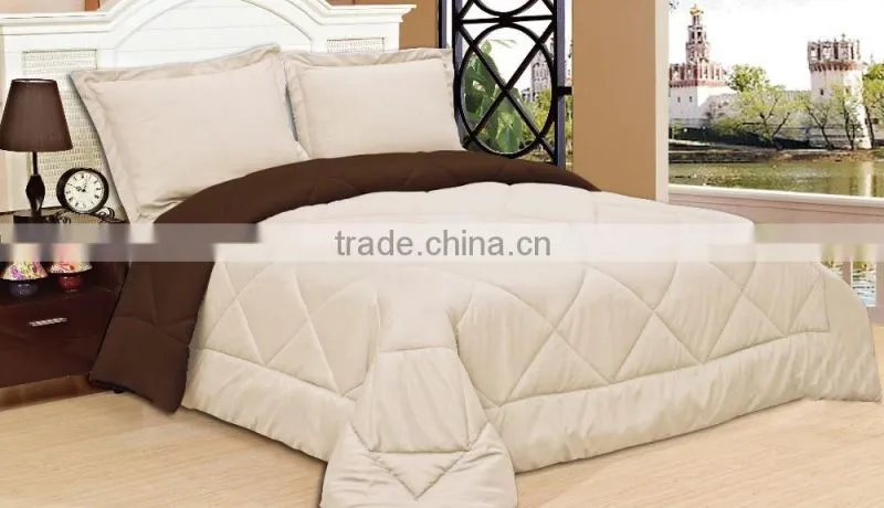 Brushed soft two colors microfiber comforter set