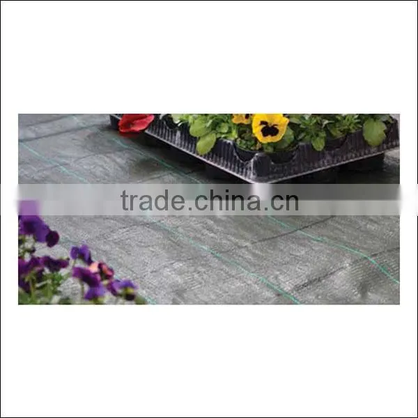 Black spunbonded weed mat for weed control