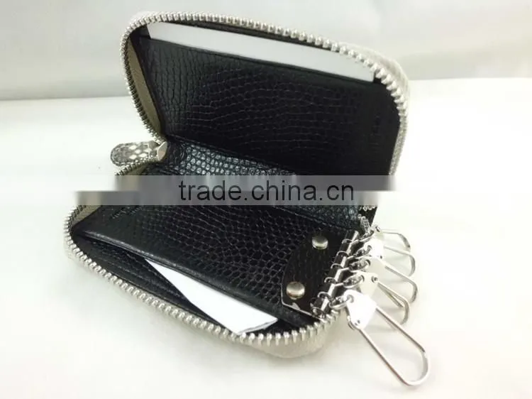 Genuine Leather Key Wallet Pocket Key Case Hot Selling Key Holder Snake Skin Credit Card Wallet