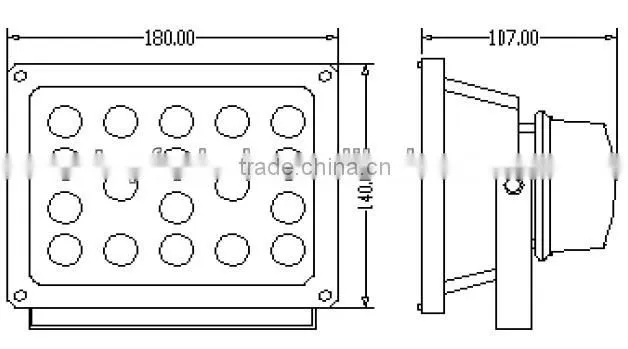3years warranty 18x1w outdoor led flood lighting