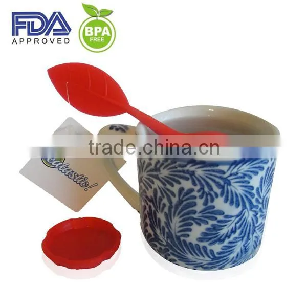 FDA Standard Silicone Loose Tea Leaf Strainer Herbal Spice Infuser Filter Diffuser