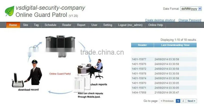 GPRS Real-time Guard Tour Time Attendance with Free Software