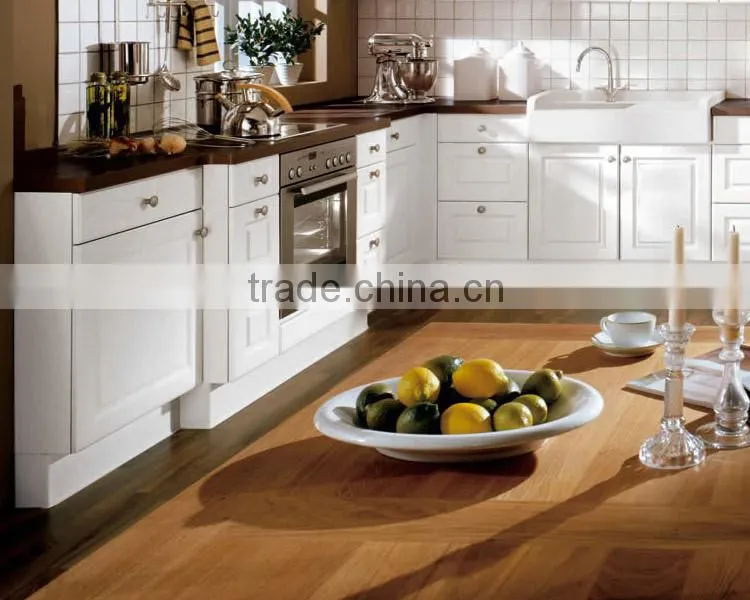 Hotel kitchen equipment, white MDF pvd ktichen cabinet