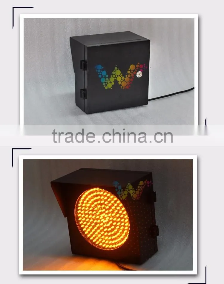 200MM yellow flashing light toll station warning traffic light pole