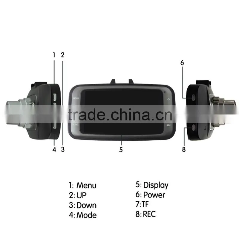 Alibaba in the Russian - 2.7 "LCD wide-angle G Sensor video vehicle tracking system