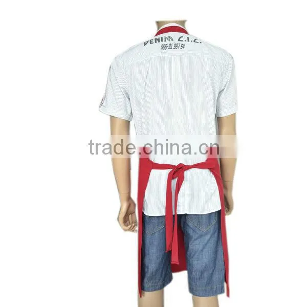 Coated Fabric One Pocket Model of red polyester Aprons