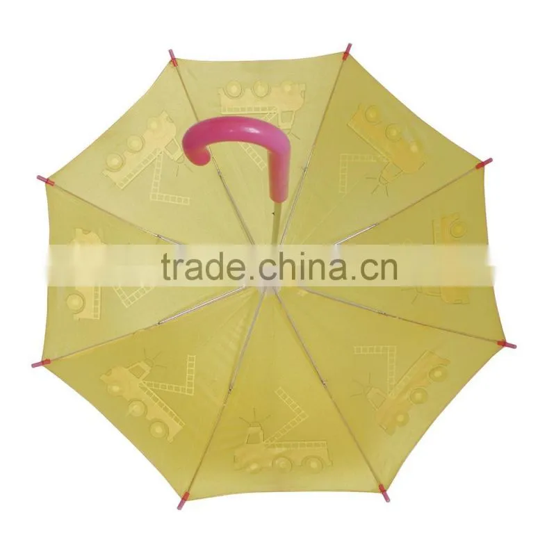 Polyester cute cartoon print safety kids umbrella