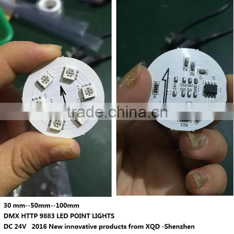 auto controller led point light 8205ic pixels 48mm 6leds smd 5050 rgb chip