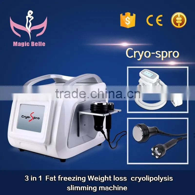 Smart system desktop cryolipolysis 40K cavitation RF 3 in 1 Cryolipolysis machine for clinic use