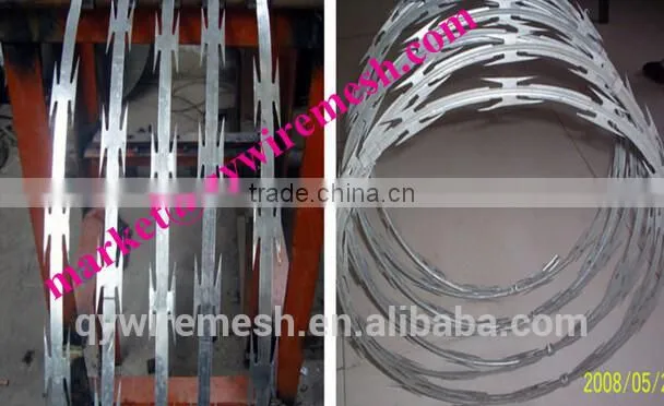 Iron Wire Material and Barbed Wire Coil Type razor barbed wire