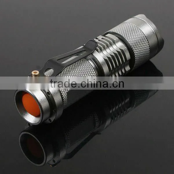 CREE Q5 LED Flashlight Torch 7W 300LM Adjustable Zoomable Lamp