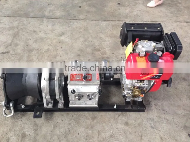 Winch Manufacturer 5 Tons cable winch diesel engine for Power Construction