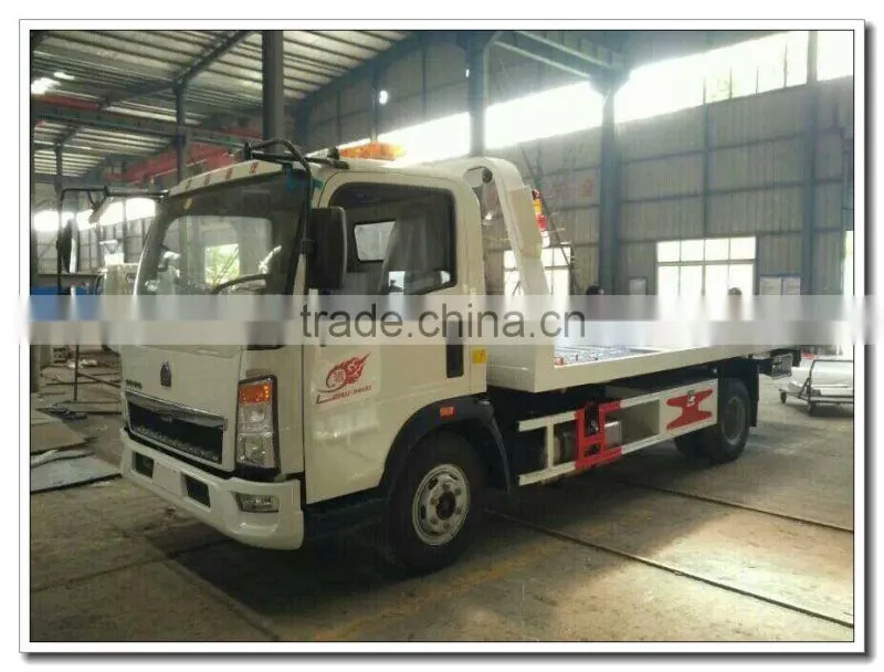 HOWO flatbed tow wrecker truck for sale flat bed tow truck wrecker truck