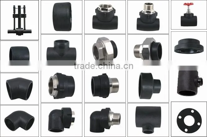 PN16 HDPE pipe fittings threaded PE