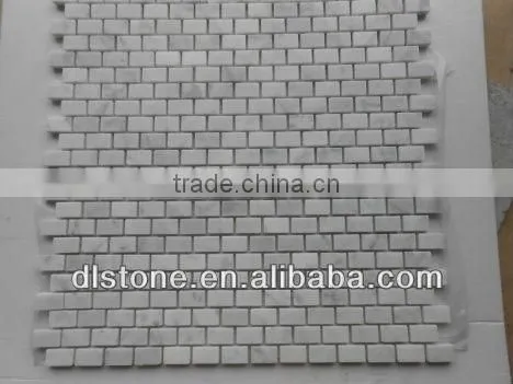 Bianco Carrara White Marble Mosaic Tile 12x12 Small Brick