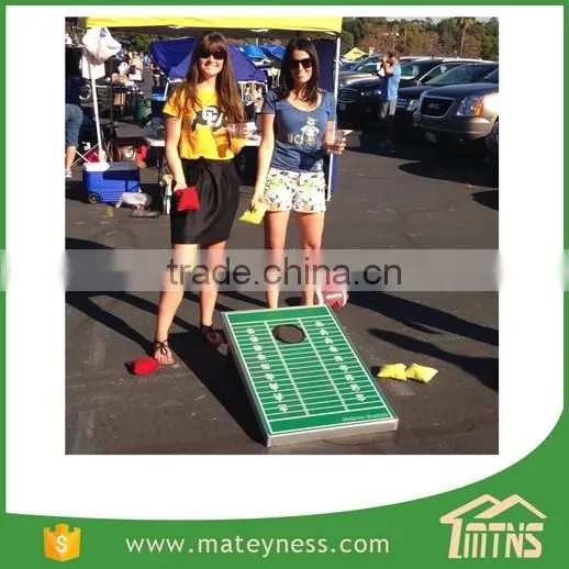 Football Field Cornhole Bag Toss Game Set