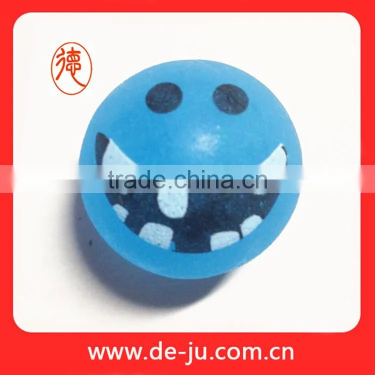 Emoji Large Eye Printing Blue Rubber Weighted Ball