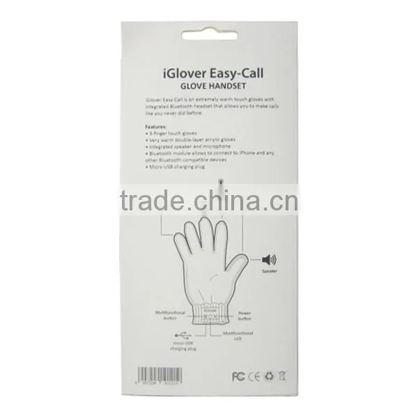 Paper box for bluetooth gloves customizable PVC rectangular paper box