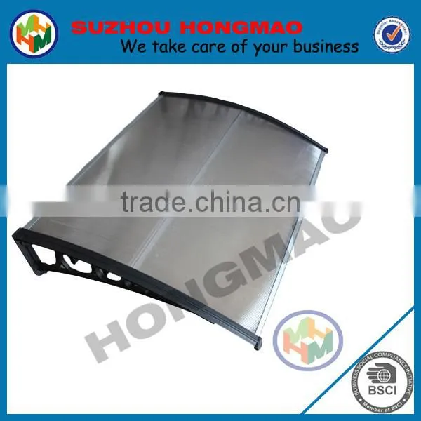 DIY awning extension polycarbonate door canopy with plastic brackets