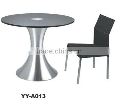 Modern Tempered glass top dining table YY-A013