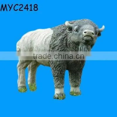 Handmade buffalo wildlife animal figure