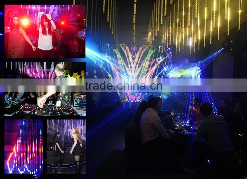 led meteor shower tube lighting for nightclub decor