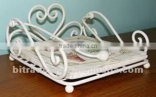 metal antique napkin holder