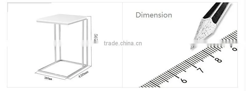 2015 New design KD metal base side table , computer side table