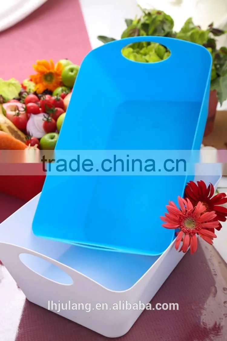 Plastic basket with handle for Household/Plastic storage basket