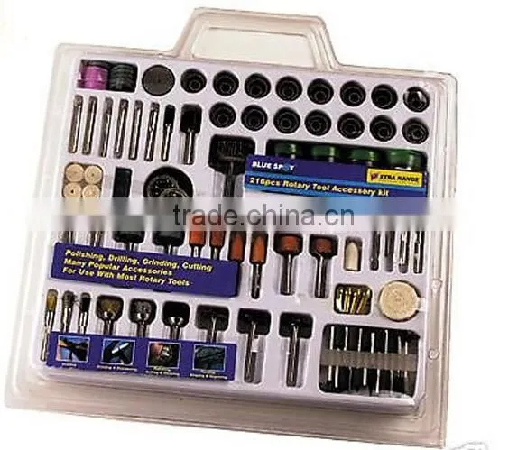 216 Pieces Rotary Drill Accessory Kit. Mini Rotary Power Drill Tool Accessory Kit .T0071