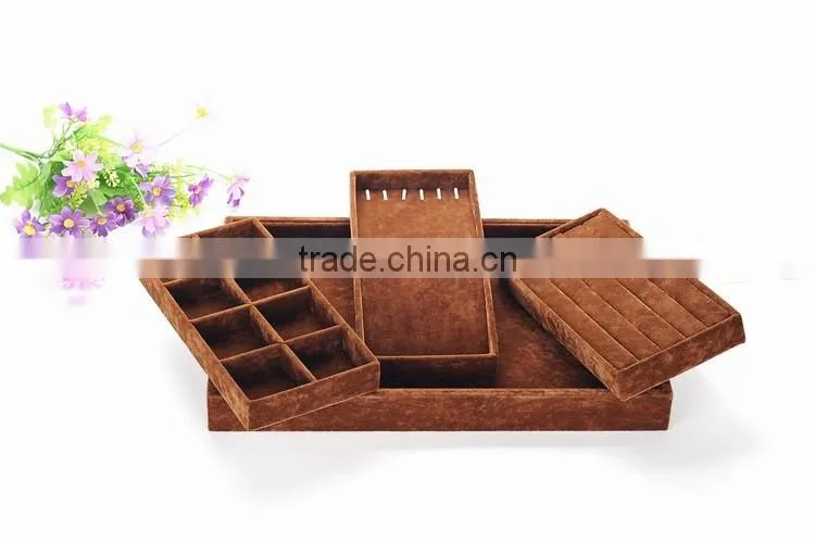 2016 customized rectangular countertop mixed jewelry display stand