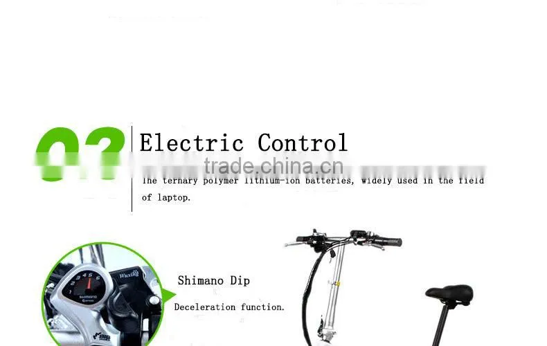 20 inch folding bicycle electric foldable bike with hidden battery