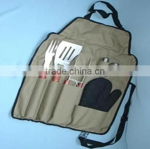 Hot Sell 7PCS APRON BBQ SET / BBQ TOOL