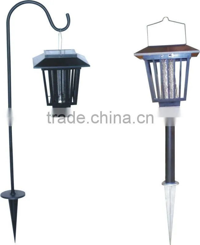 High Quality Indoor Outdoor Garden Solar Powered Ultra Purple Light Inspect Pest Mosquitoes Killer Repellent Lantern