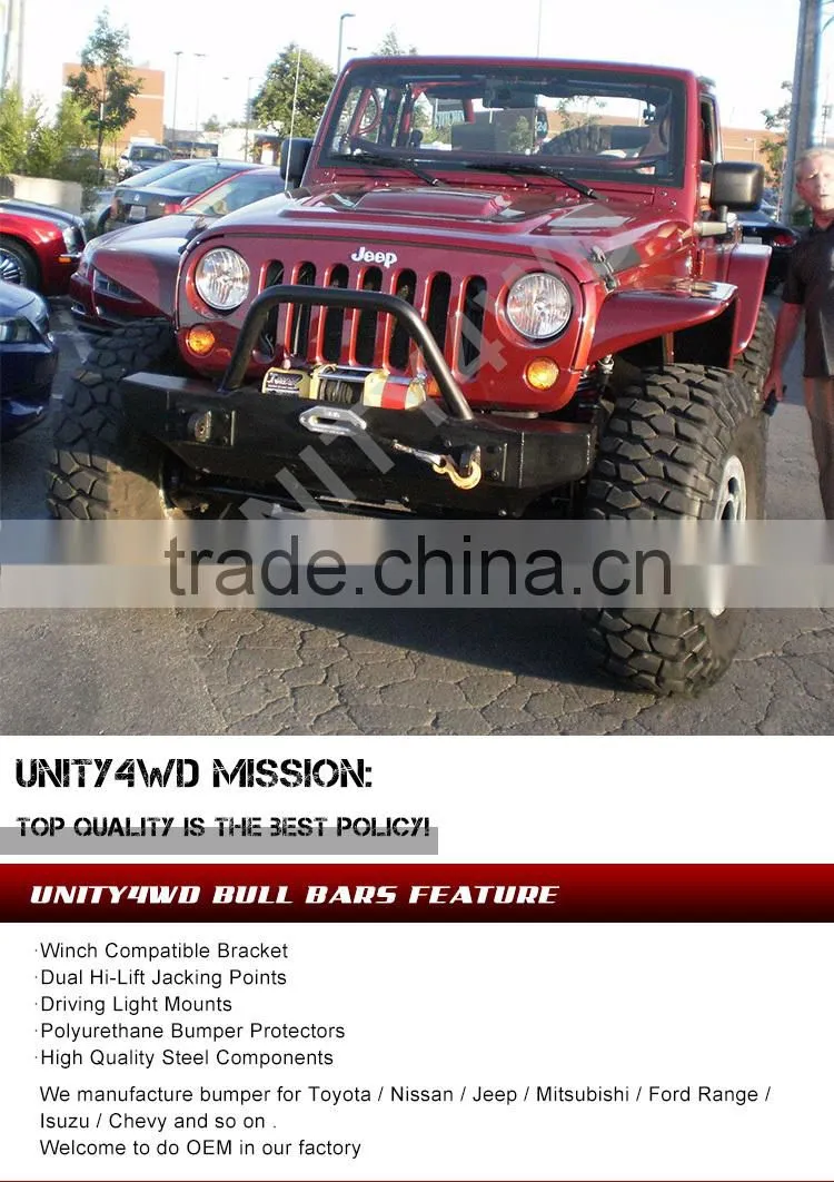 4x4 bull bars manufacture winch bumper for JK wranlger 2007-2016