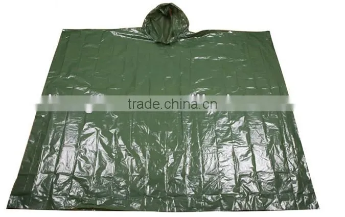 Multifunctional Outdoor Foldable Military Army Green Rain Poncho