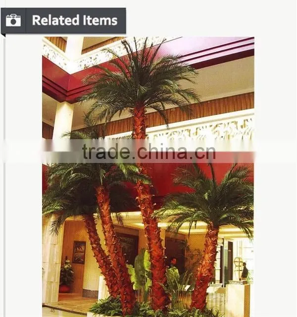 Outdoor and indoor artificial evergreen decorative metal date palm tree