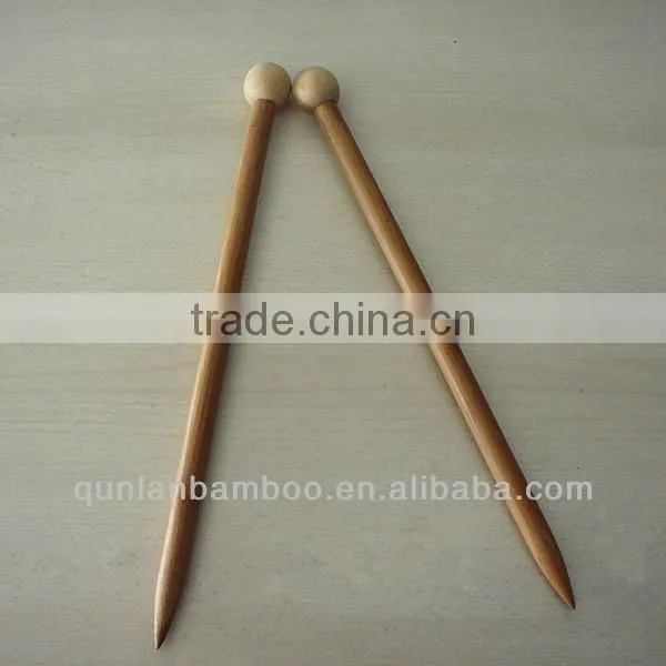 1 Pair/Pack Single Pointed Bamboo Knitting Needle