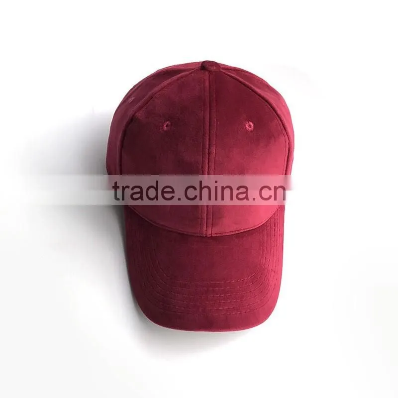 Blank Suede Baseball Cap With Your Own Deisgn