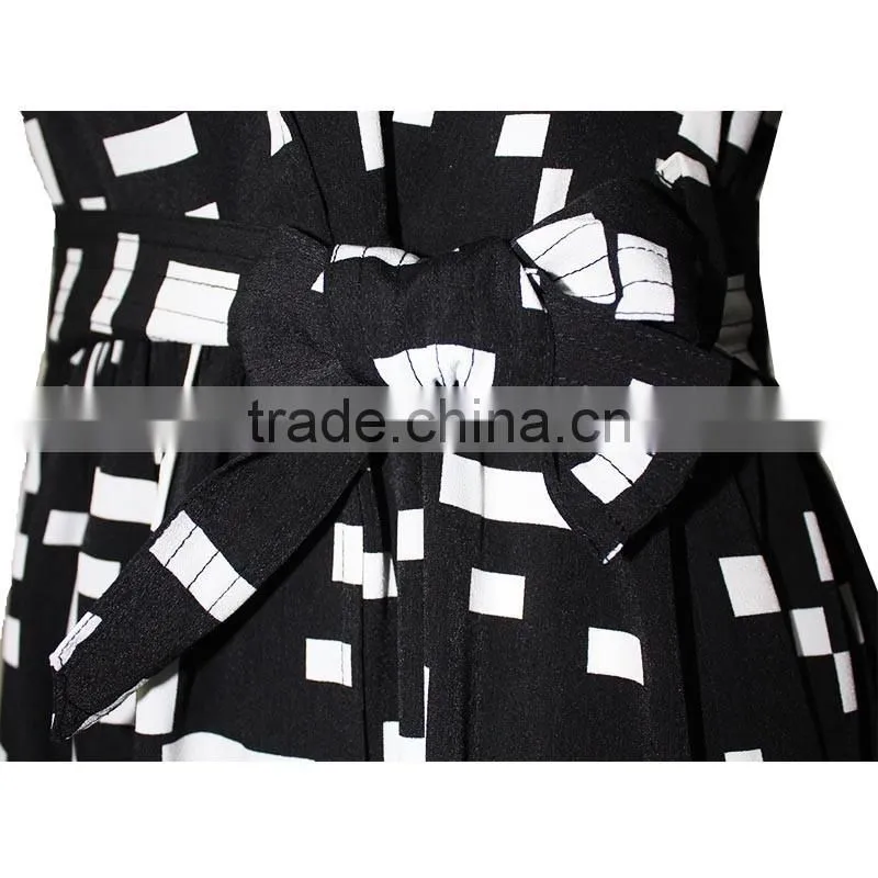 women classic black and white long skinny fancy life jacket for ladies
