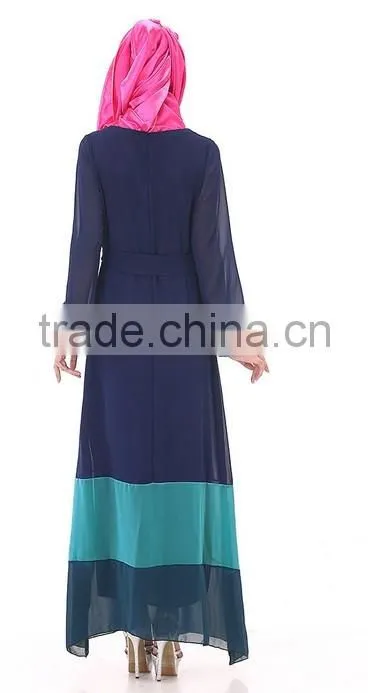 new fashion long sleeve hijab muslim long dress chiffon