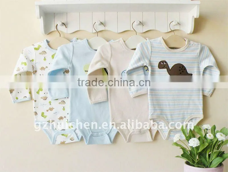 mom and bab 2012 sping baby clothes 100% cotton embroider long sleeve bodysuit