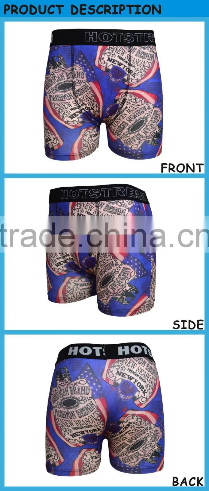 Cotton Boxer Men Underwear Printing Fashion Underwear Manufacturers Personalized Underwear