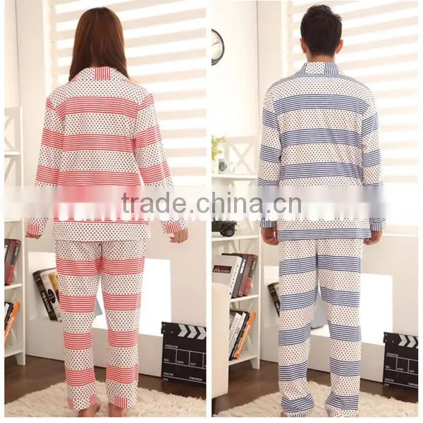 Custom Wholesale Multi-styles lover sleepwear Printed Casual Couple Pajamas