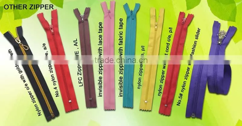 Colored Invisible Zipper Tape for Dress