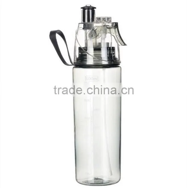 OEM New Hight Quality Plastic Sports Drinking Mist Spray Water Bottle Promotional Gifts