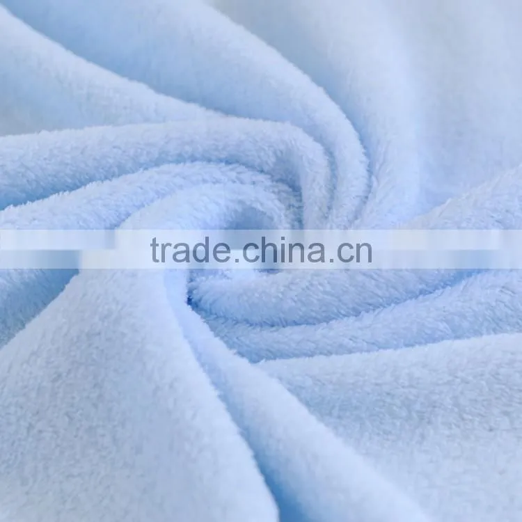 embroidered coral fleece fabric for plush baby blanket