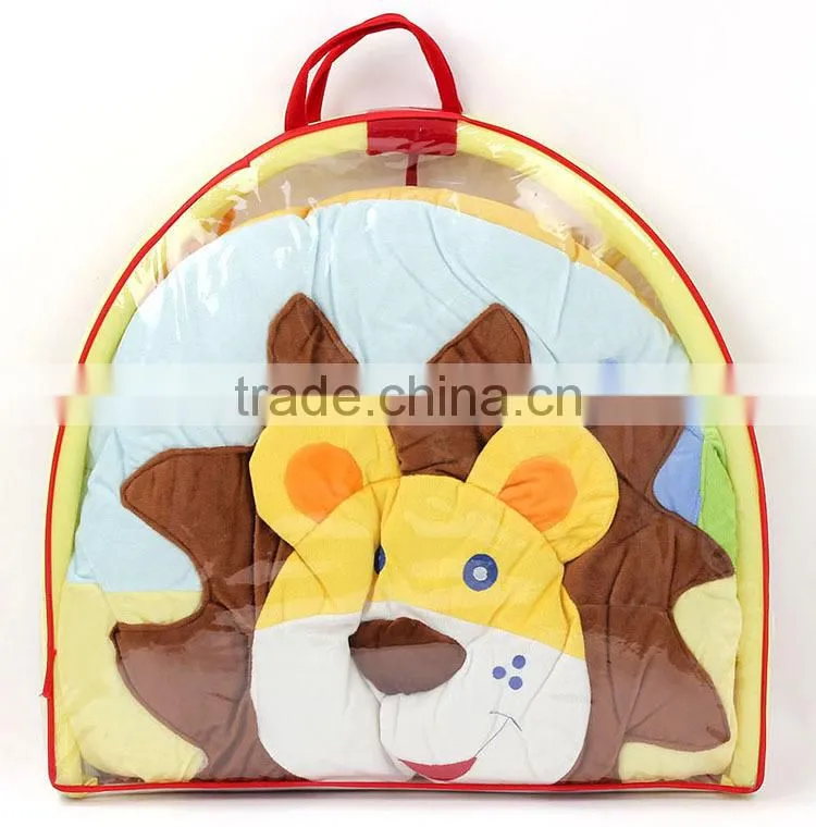Wholesale non-toxic lion style musical gym baby kids play mat with hanging toys M5082203