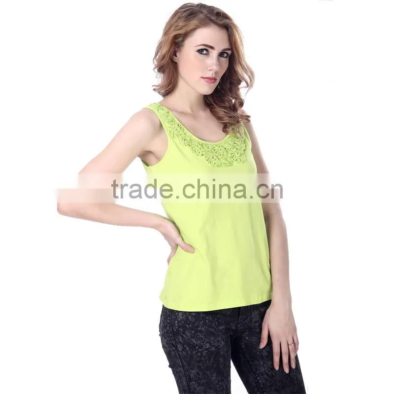 Women's beaded stringer tank top wholesale tank top