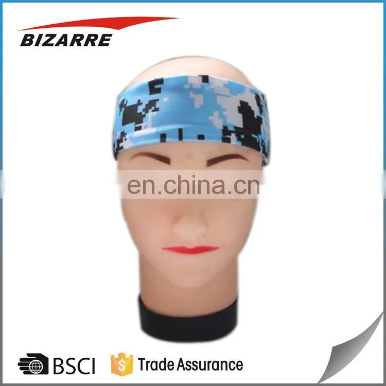 Custom wholesale mens High Quality Quick-Dry Colorful Running Stretch elastic sports Headbands